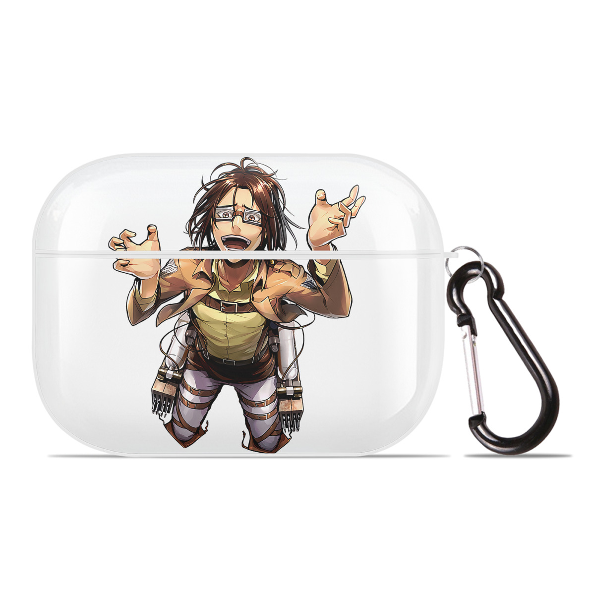 （画像用） 進撃の巨人 ハンジ·ゾエ Attack on Titan Hanji Zoe 【AirPods Pro用】ハードシェル保護ケース 耐衝撃・防指紋・カラビナ付き商品仕様