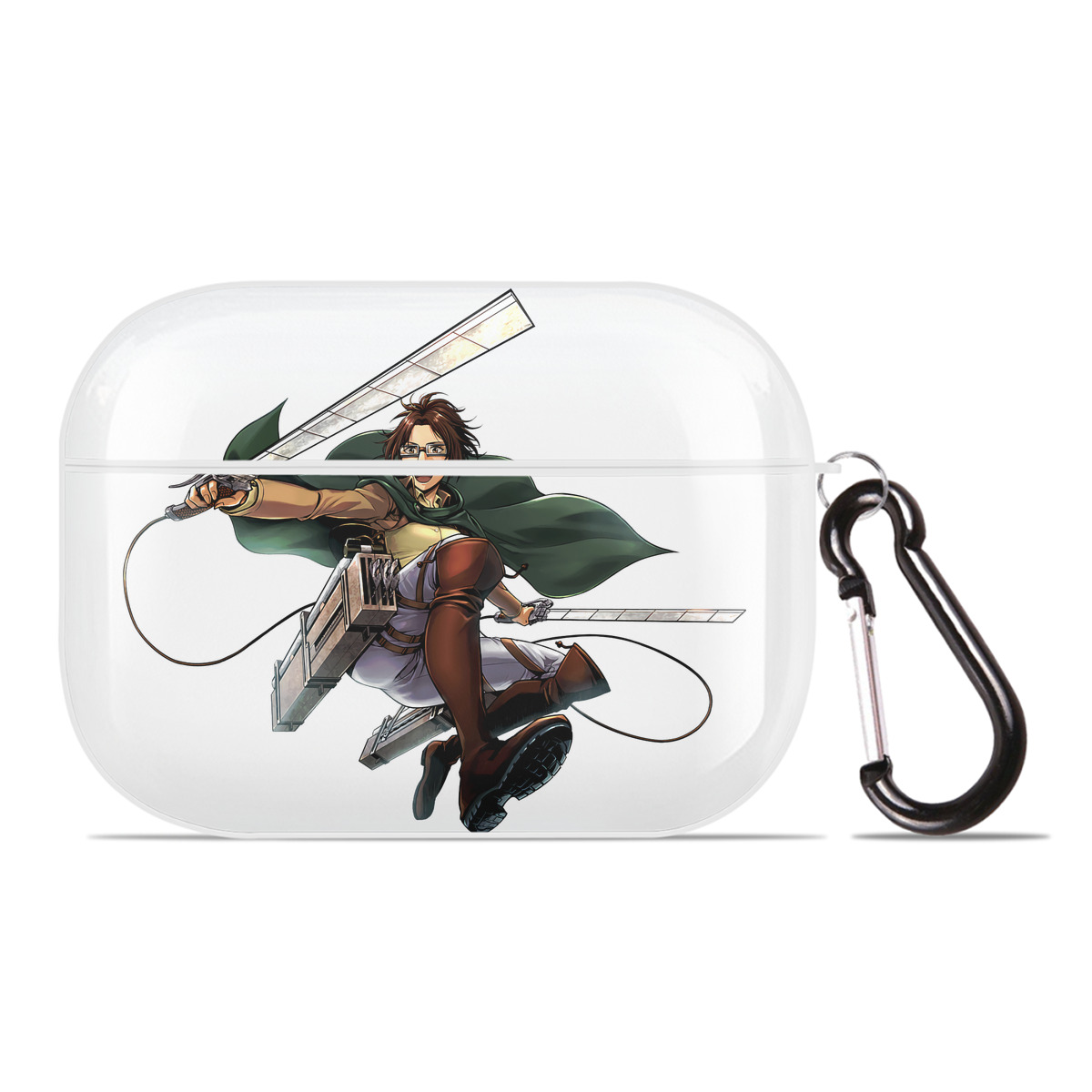 （画像用） 進撃の巨人 ハンジ·ゾエ Attack on Titan Hanji Zoe 【AirPods Pro用】ハードシェル保護ケース 耐衝撃・防指紋・カラビナ付き商品仕様