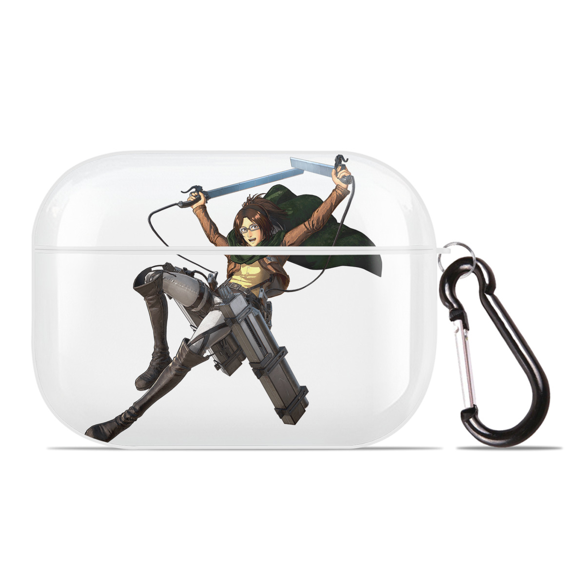 （画像用） 進撃の巨人 ハンジ·ゾエ Attack on Titan Hanji Zoe 【AirPods Pro用】ハードシェル保護ケース 耐衝撃・防指紋・カラビナ付き商品仕様