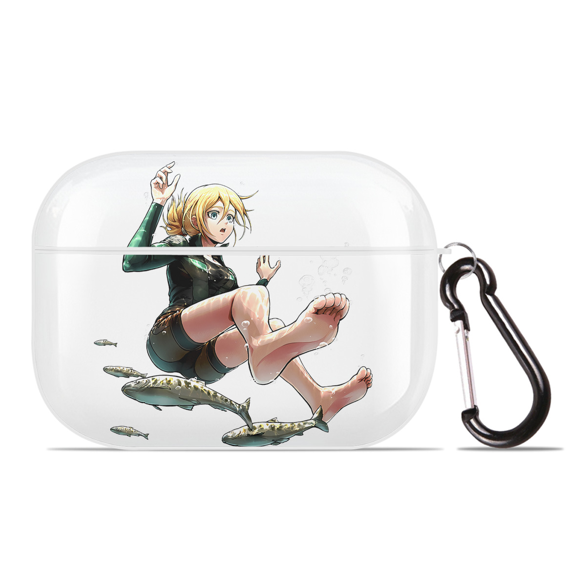 （画像用） 進撃の巨人 クリスタ·レンズ Attack on Titan Christa Lenz 【AirPods Pro用】ハードシェル保護ケース 耐衝撃・防指紋・カラビナ付き商品仕様