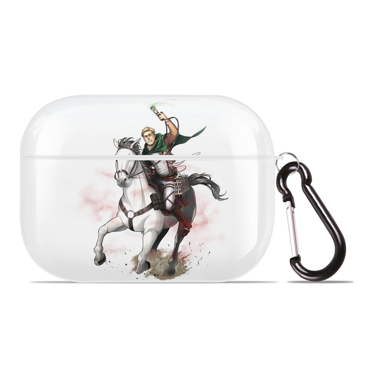 （画像用） 進撃の巨人 エルヴィン・スミス Attack on Titan Erwin Smith 【AirPods Pro用】ハードシェル保護ケース 耐衝撃・防指紋・カラビナ付き商品仕様