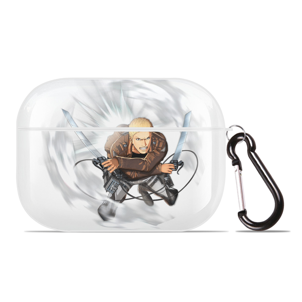 （画像用） 進撃の巨人 ライナー・ブラウン Attack on Titan Reiner Braun 【AirPods Pro用】ハードシェル保護ケース 耐衝撃・防指紋・カラビナ付き商品仕様