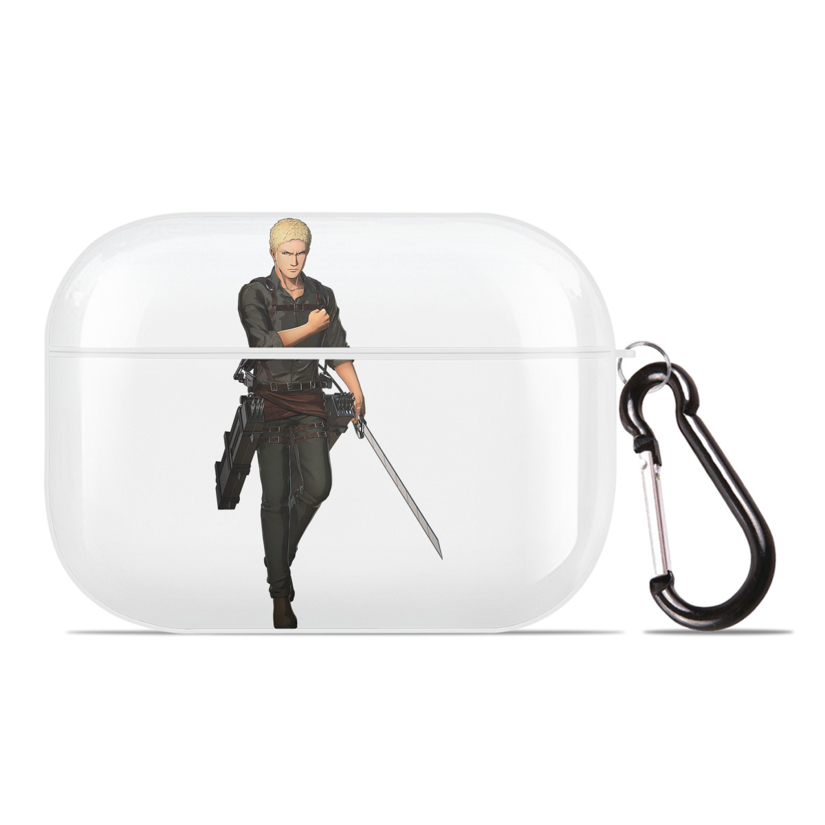 （画像用） 進撃の巨人 ライナー・ブラウン Attack on Titan Reiner Braun 【AirPods Pro用】ハードシェル保護ケース 耐衝撃・防指紋・カラビナ付き商品仕様