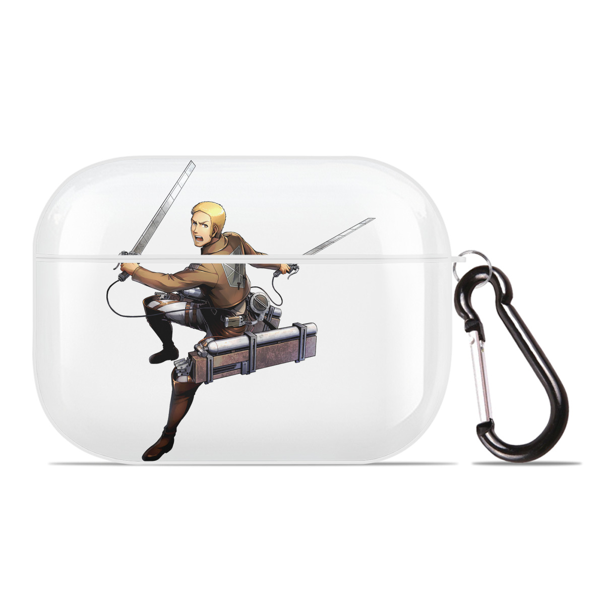 （画像用） 進撃の巨人 ライナー・ブラウン Attack on Titan Reiner Braun 【AirPods Pro用】ハードシェル保護ケース 耐衝撃・防指紋・カラビナ付き商品仕様