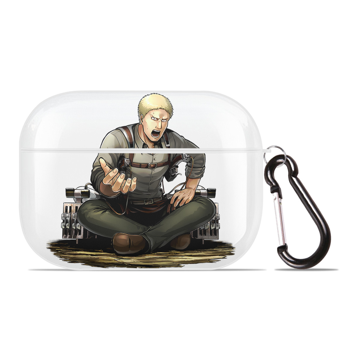 （画像用） 進撃の巨人 ライナー・ブラウン Attack on Titan Reiner Braun 【AirPods Pro用】ハードシェル保護ケース 耐衝撃・防指紋・カラビナ付き商品仕様