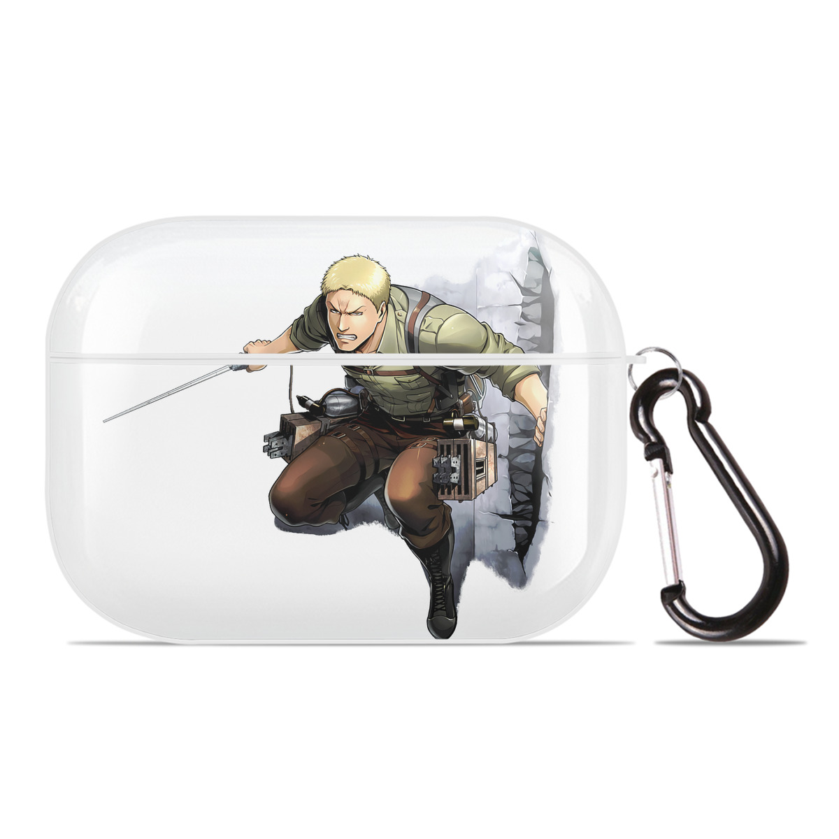 （画像用） 進撃の巨人 ライナー・ブラウン Attack on Titan Reiner Braun 【AirPods Pro用】ハードシェル保護ケース 耐衝撃・防指紋・カラビナ付き商品仕様