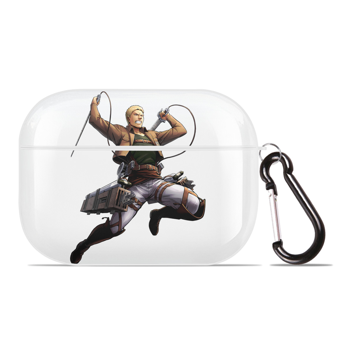 （画像用） 進撃の巨人 ライナー・ブラウン Attack on Titan Reiner Braun 【AirPods Pro用】ハードシェル保護ケース 耐衝撃・防指紋・カラビナ付き商品仕様