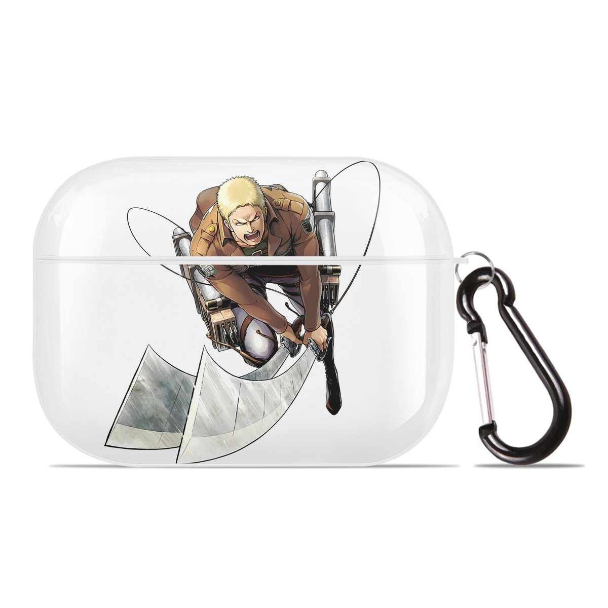 （画像用） 進撃の巨人 ライナー・ブラウン Attack on Titan Reiner Braun 【AirPods Pro用】ハードシェル保護ケース 耐衝撃・防指紋・カラビナ付き商品仕様