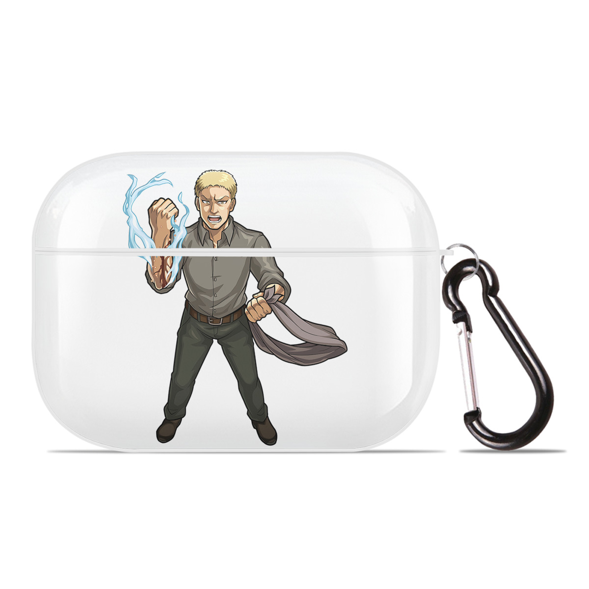 （画像用） 進撃の巨人 ライナー・ブラウン Attack on Titan Reiner Braun 【AirPods Pro用】ハードシェル保護ケース 耐衝撃・防指紋・カラビナ付き商品仕様