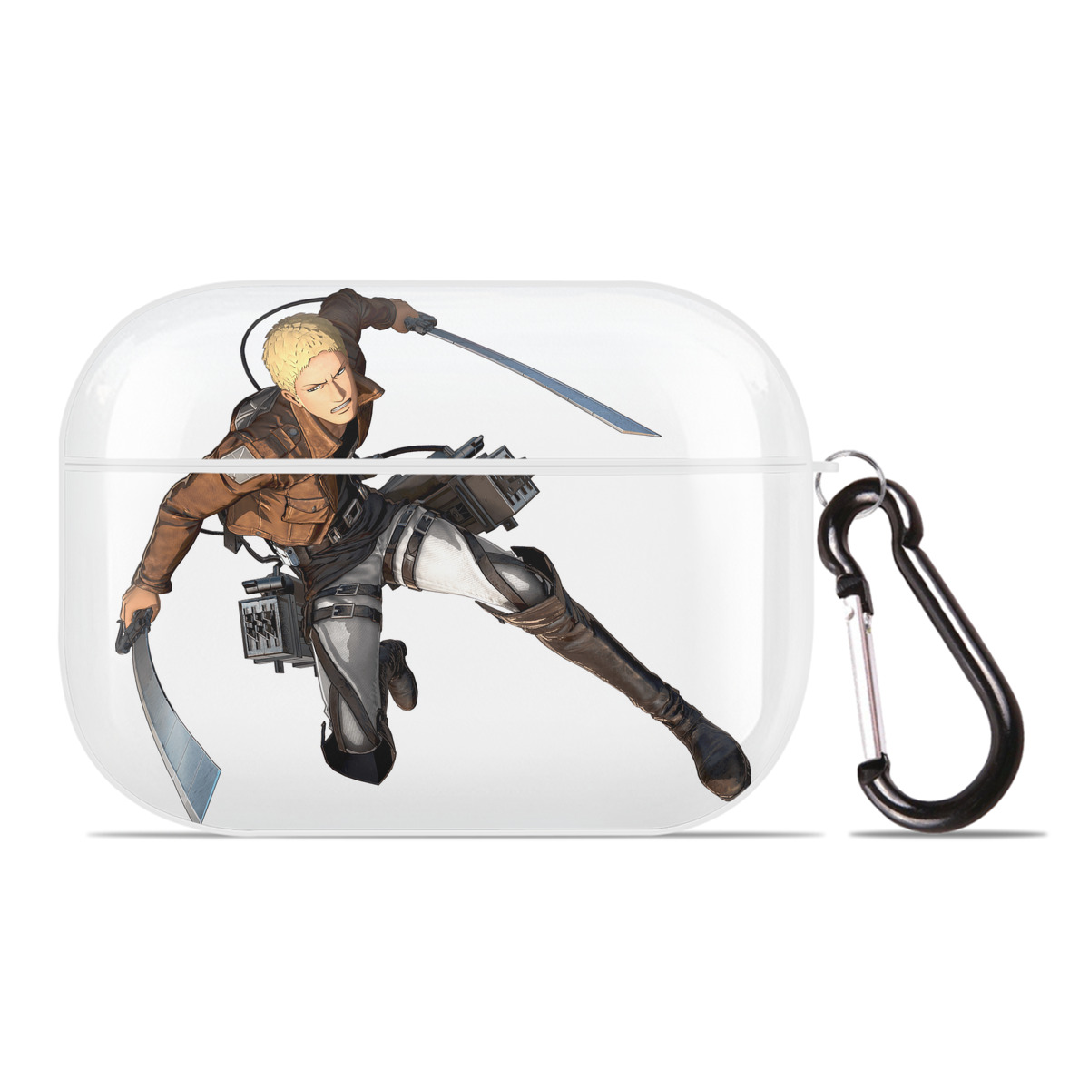（画像用） 進撃の巨人 ライナー・ブラウン Attack on Titan Reiner Braun 【AirPods Pro用】ハードシェル保護ケース 耐衝撃・防指紋・カラビナ付き商品仕様