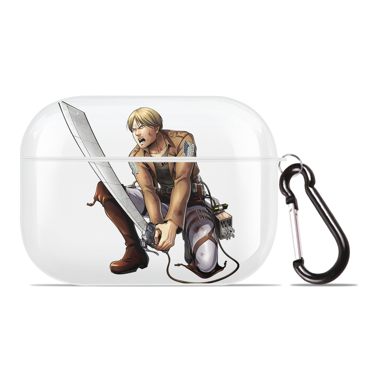 （画像用） 進撃の巨人 ミケ·ザカリアス Attack on Titan Mike Zakarius 【AirPods Pro用】ハードシェル保護ケース 耐衝撃・防指紋・カラビナ付き商品仕様