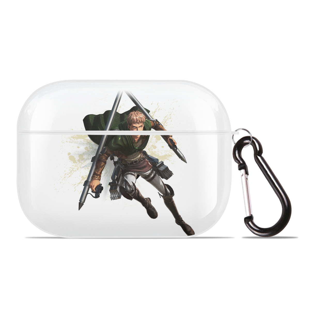 （画像用） 進撃の巨人 ジャン・キルシュタイン Attack on Titan Jean Kirstein 【AirPods Pro用】ハードシェル保護ケース 耐衝撃・防指紋・カラビナ付き商品仕様