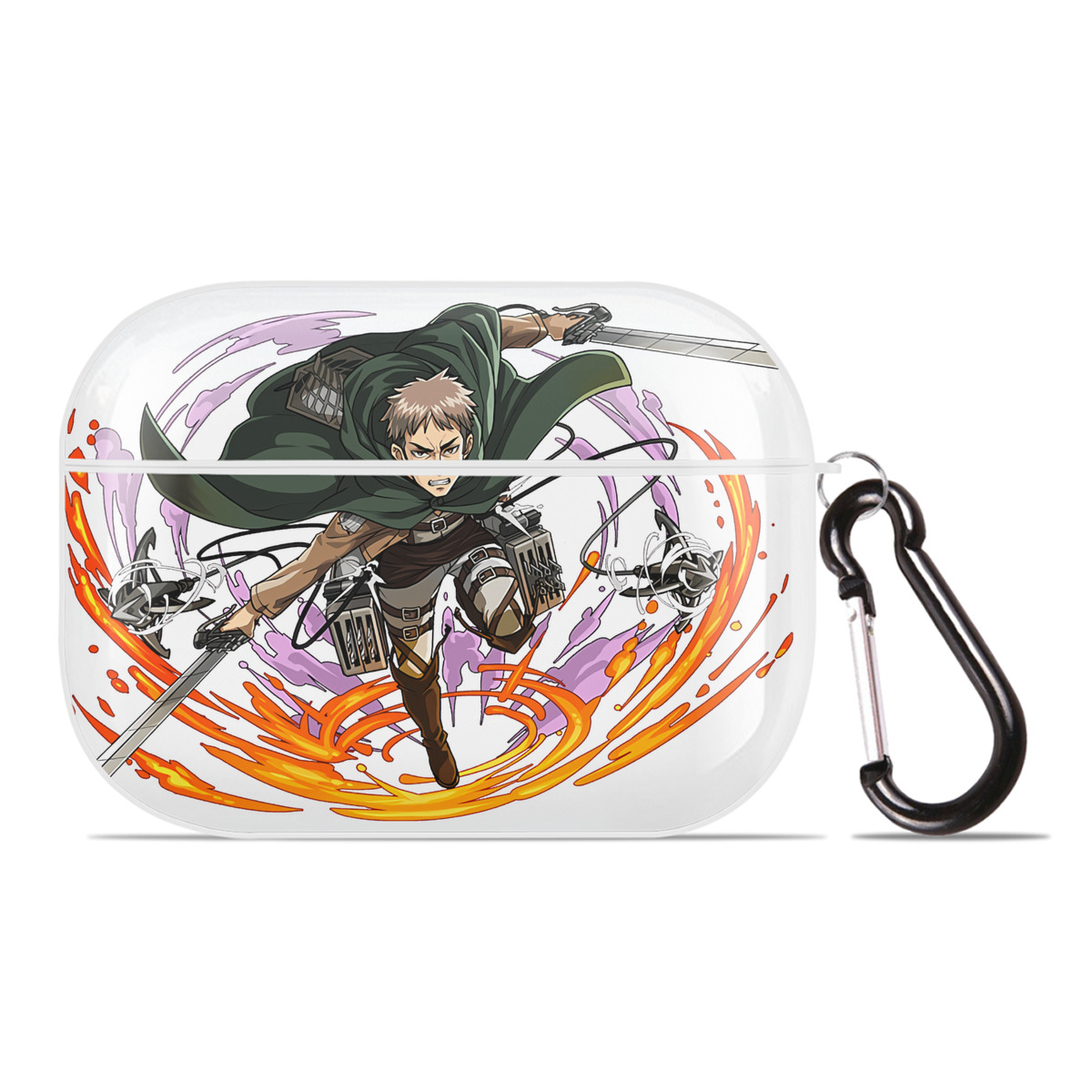 （画像用） 進撃の巨人 ジャン・キルシュタイン Attack on Titan Jean Kirstein 【AirPods Pro用】ハードシェル保護ケース 耐衝撃・防指紋・カラビナ付き商品仕様
