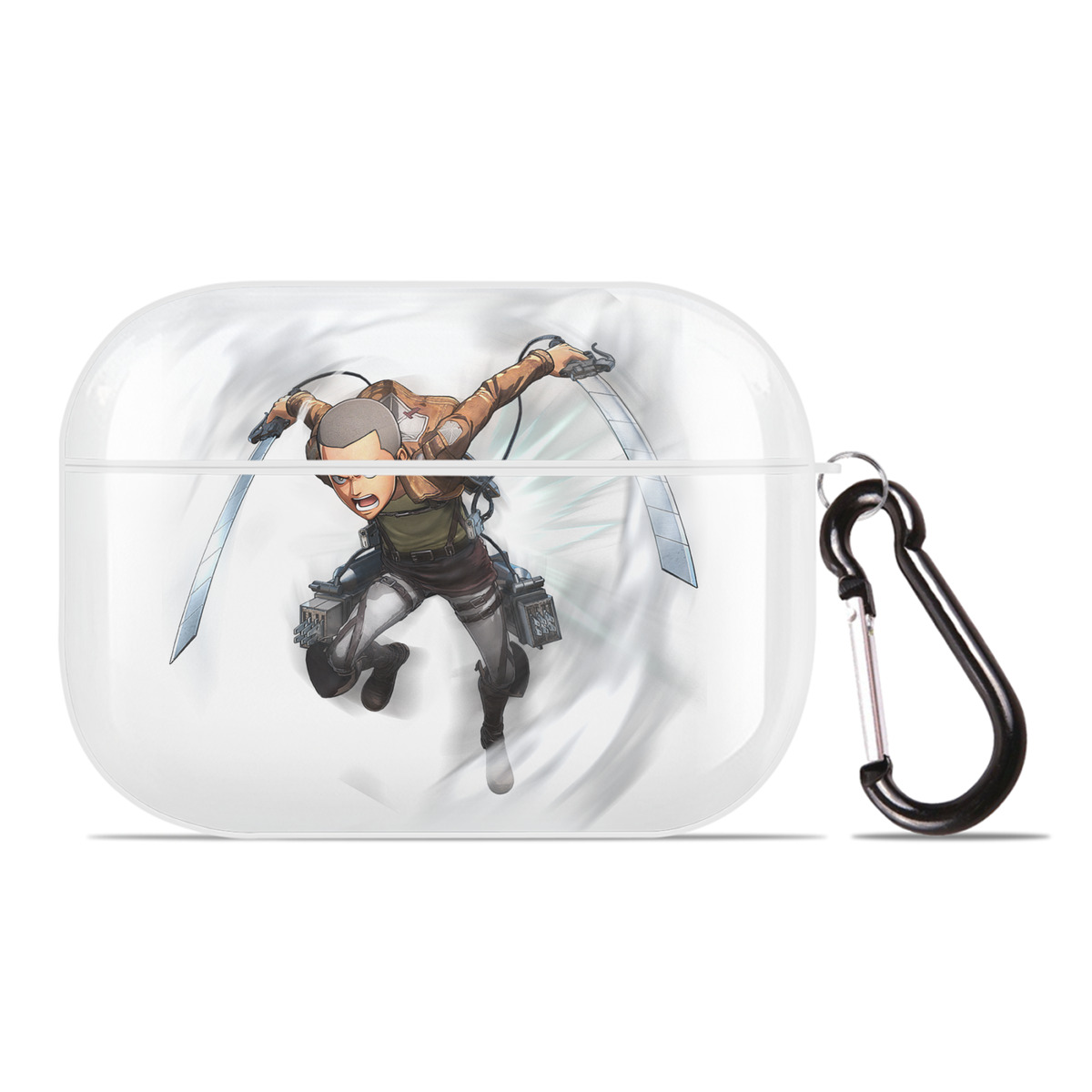 （画像用） 進撃の巨人 コニー·スプリンガー Attack on Titan Connie Springer 【AirPods Pro用】ハードシェル保護ケース 耐衝撃・防指紋・カラビナ付き商品仕様