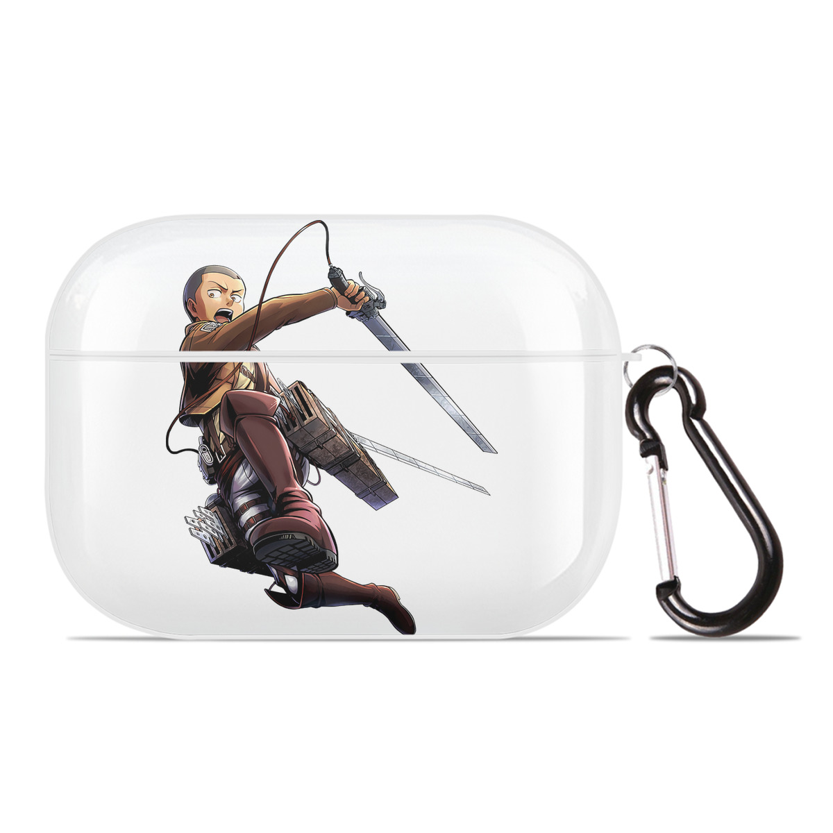（画像用） 進撃の巨人 コニー·スプリンガー Attack on Titan Connie Springer 【AirPods Pro用】ハードシェル保護ケース 耐衝撃・防指紋・カラビナ付き商品仕様