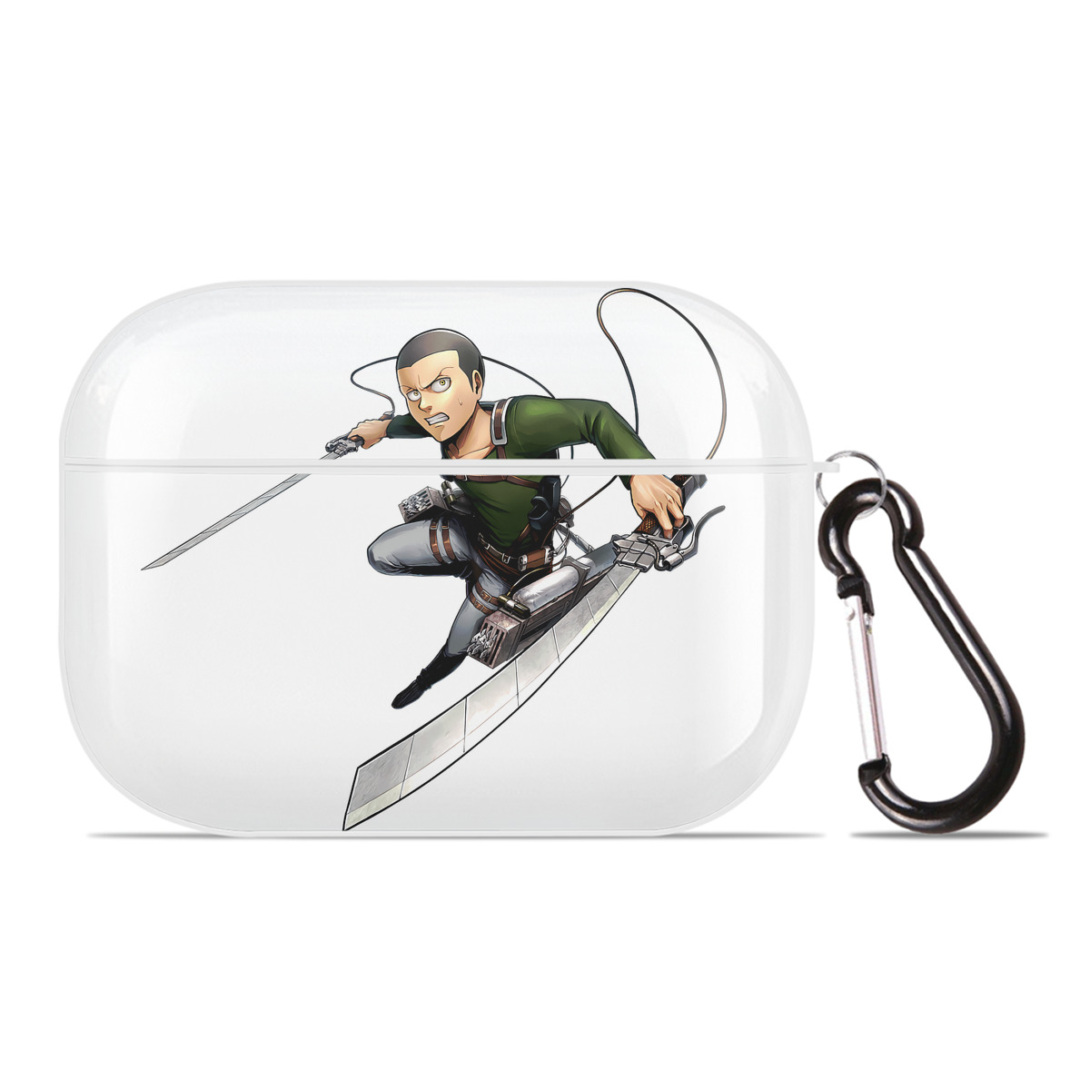 （画像用） 進撃の巨人 コニー·スプリンガー Attack on Titan Connie Springer 【AirPods Pro用】ハードシェル保護ケース 耐衝撃・防指紋・カラビナ付き商品仕様
