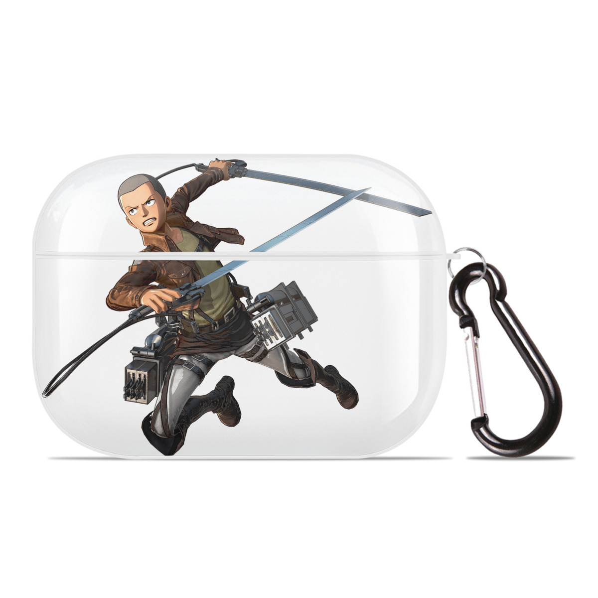 （画像用） 進撃の巨人 コニー·スプリンガー Attack on Titan Connie Springer 【AirPods Pro用】ハードシェル保護ケース 耐衝撃・防指紋・カラビナ付き商品仕様
