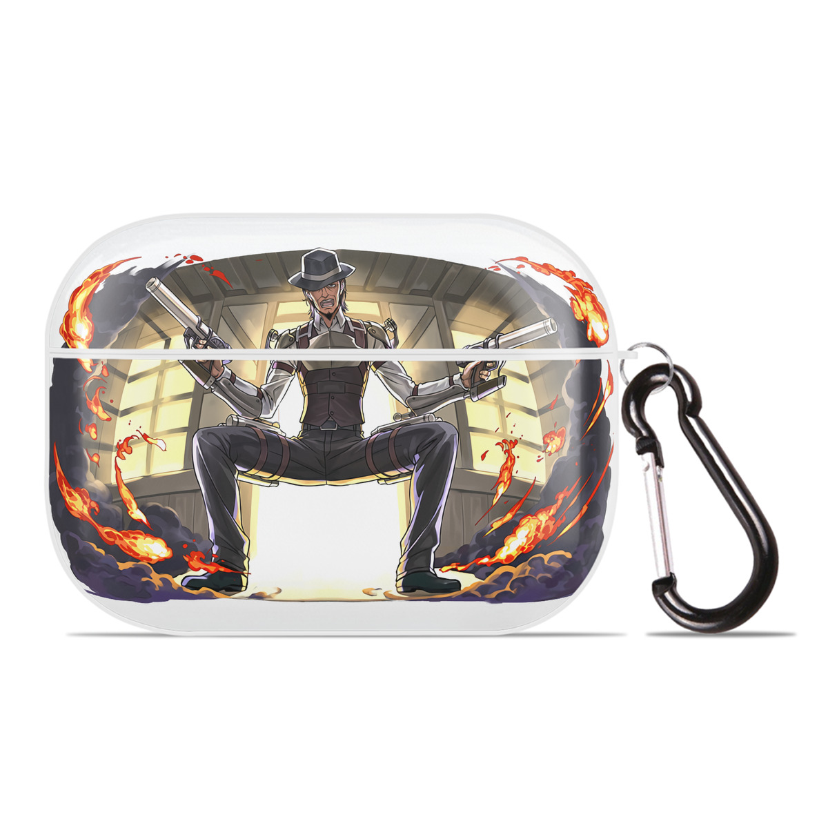 （画像用） 進撃の巨人 ケニー·アッカーマン Attack on Titan Kenny Ackerman 【AirPods Pro用】ハードシェル保護ケース 耐衝撃・防指紋・カラビナ付き商品仕様