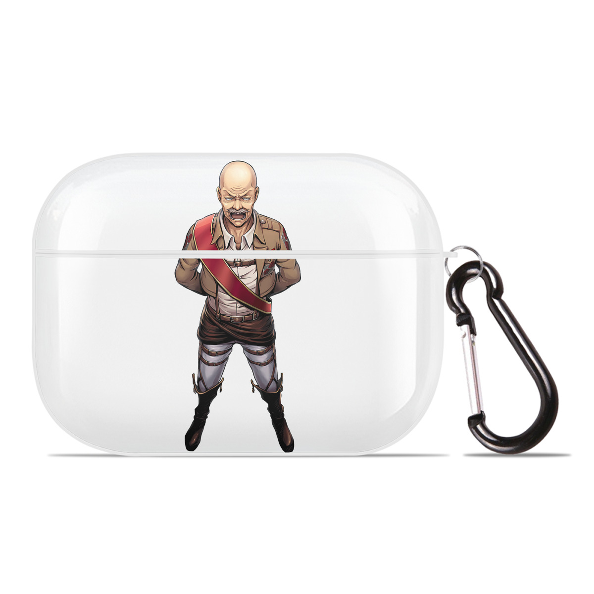 （画像用） 進撃の巨人 ドット·ピクシス Attack on Titan Dot Pixis 【AirPods Pro用】ハードシェル保護ケース 耐衝撃・防指紋・カラビナ付き商品仕様