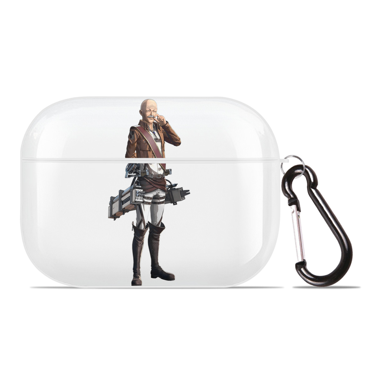 （画像用） 進撃の巨人 ドット·ピクシス Attack on Titan Dot Pixis 【AirPods Pro用】ハードシェル保護ケース 耐衝撃・防指紋・カラビナ付き商品仕様