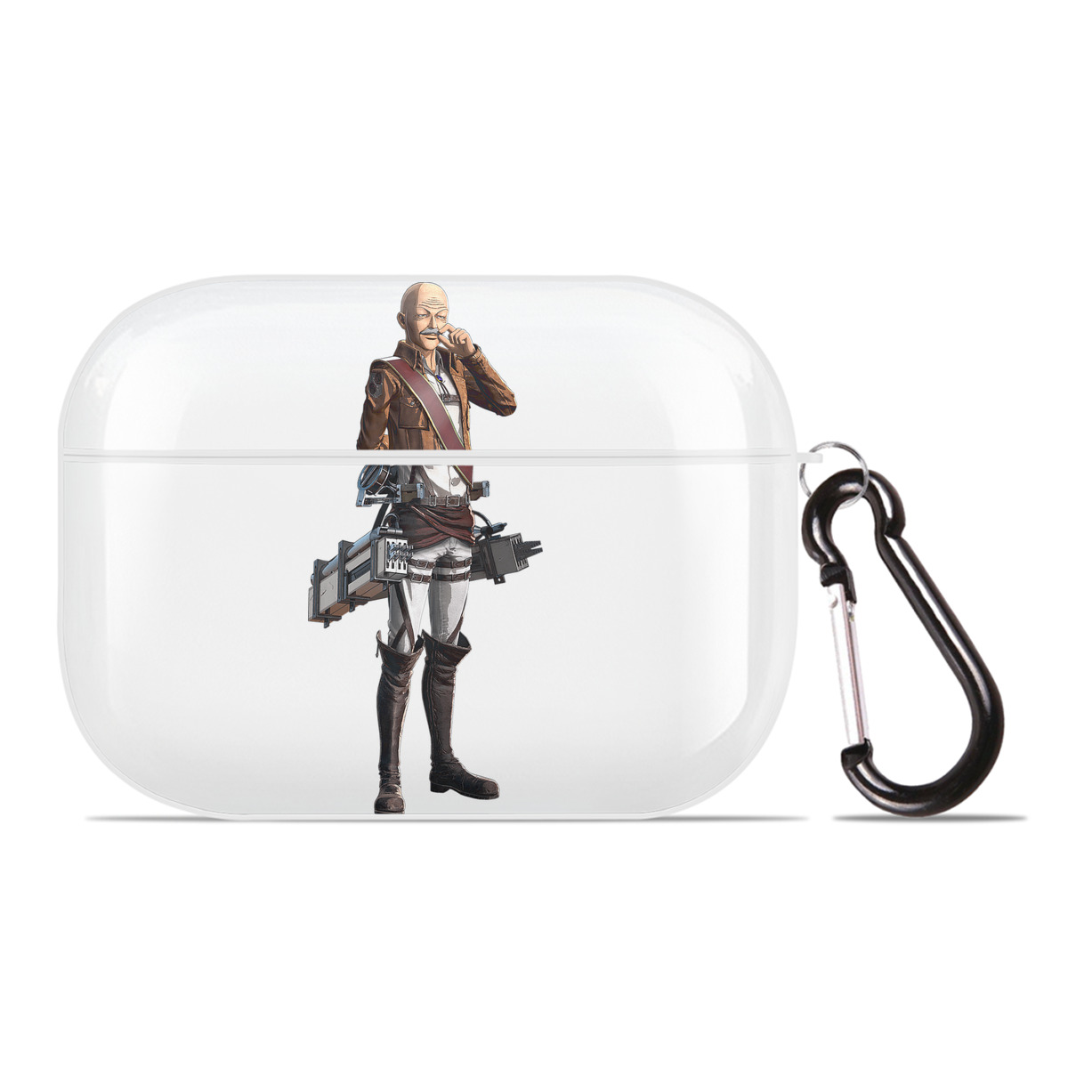 （画像用） 進撃の巨人 ドット·ピクシス Attack on Titan Dot Pixis 【AirPods Pro用】ハードシェル保護ケース 耐衝撃・防指紋・カラビナ付き商品仕様