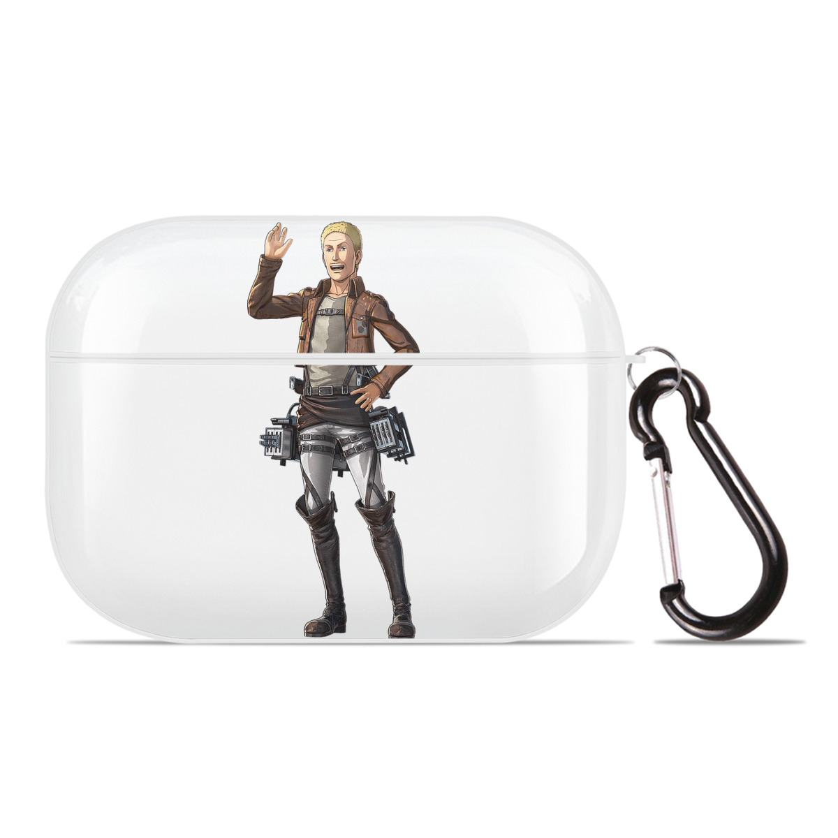 （画像用） 進撃の巨人 ハンネス Attack on Titan Hannes 【AirPods Pro用】ハードシェル保護ケース 耐衝撃・防指紋・カラビナ付き商品仕様