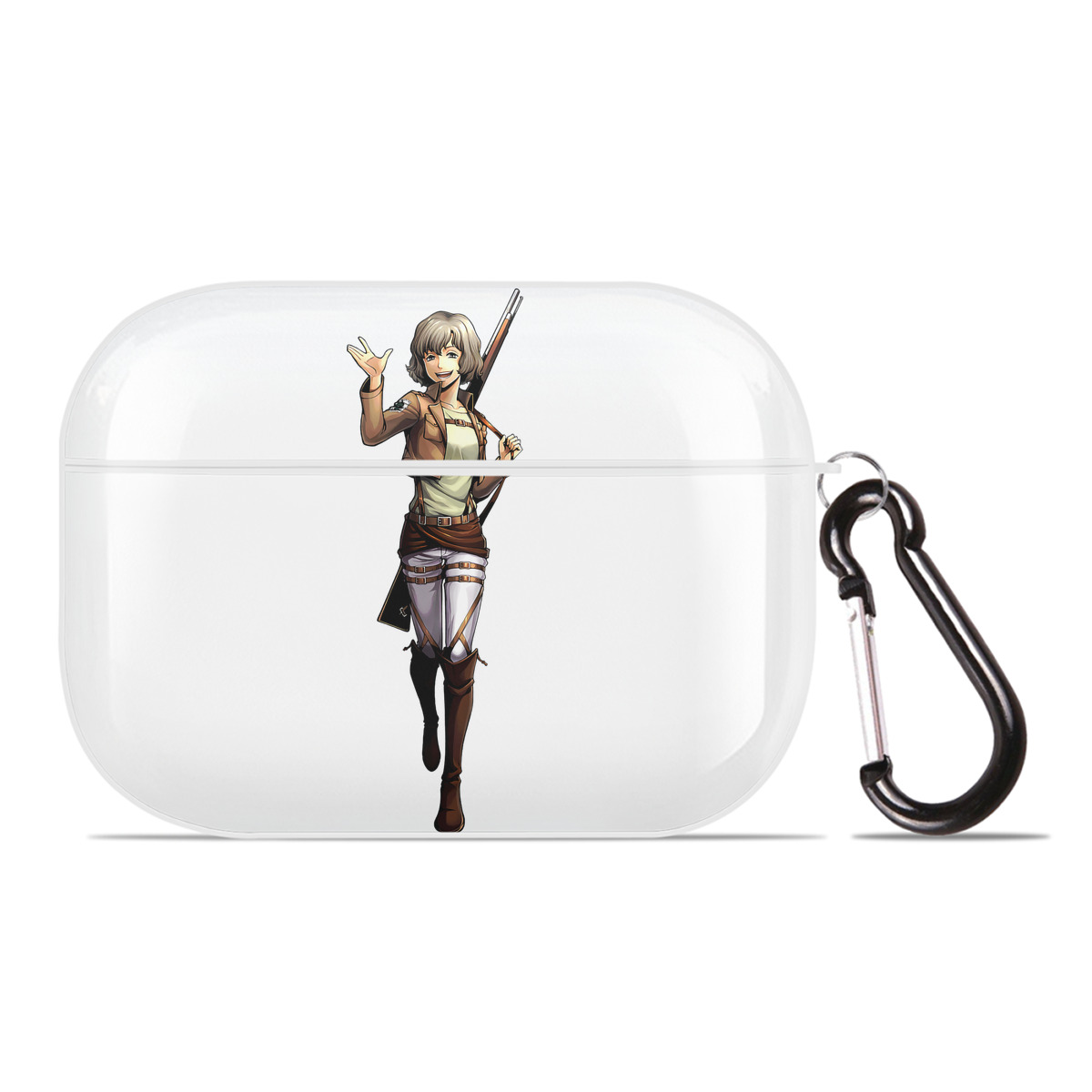 （画像用） 進撃の巨人 ヒツチ Attack on Titan Hitch 【AirPods Pro用】ハードシェル保護ケース 耐衝撃・防指紋・カラビナ付き商品仕様