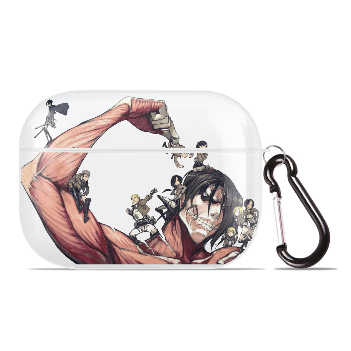 （画像用） 進撃の巨人 Attack on Titan 【AirPods Pro用】ハードシェル保護ケース 耐衝撃・防指紋・カラビナ付き商品仕様