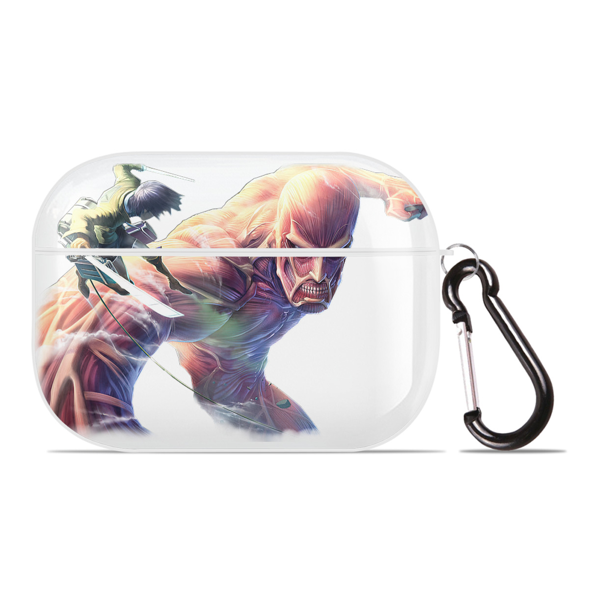 （画像用） 進撃の巨人 Attack on Titan 【AirPods Pro用】ハードシェル保護ケース 耐衝撃・防指紋・カラビナ付き商品仕様