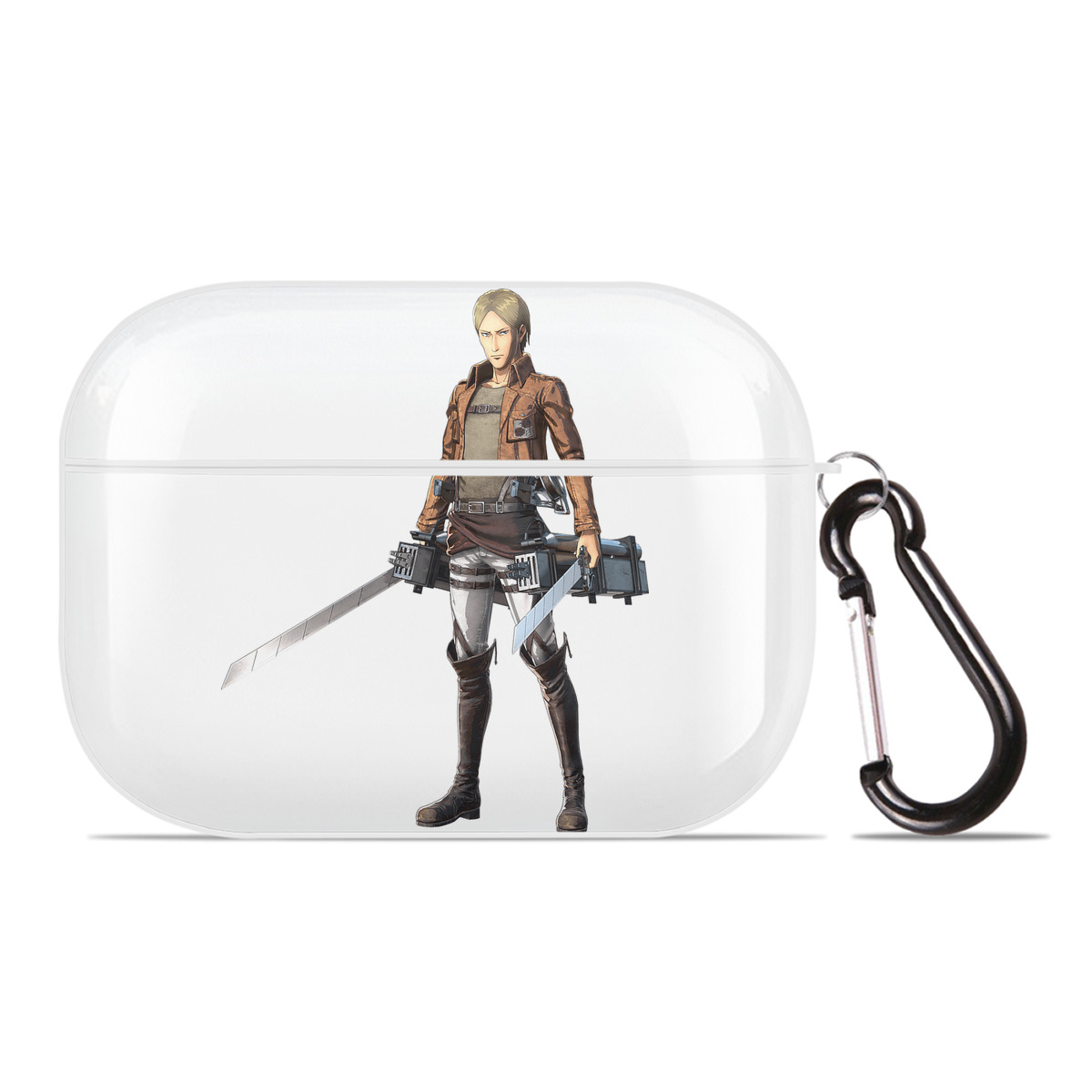 （画像用） 進撃の巨人 Attack on Titan 【AirPods Pro用】ハードシェル保護ケース 耐衝撃・防指紋・カラビナ付き商品仕様