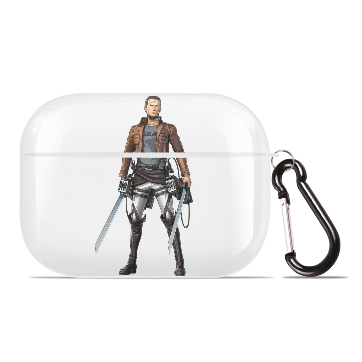 （画像用） 進撃の巨人 Attack on Titan 【AirPods Pro用】ハードシェル保護ケース 耐衝撃・防指紋・カラビナ付き商品仕様