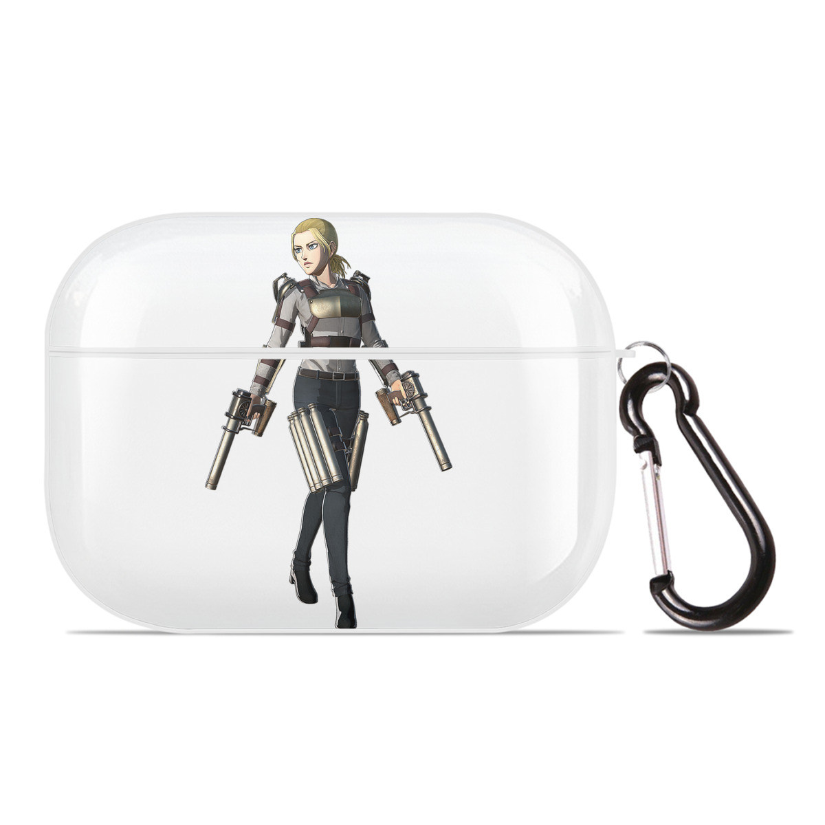 （画像用） 進撃の巨人 Attack on Titan 【AirPods Pro用】ハードシェル保護ケース 耐衝撃・防指紋・カラビナ付き商品仕様