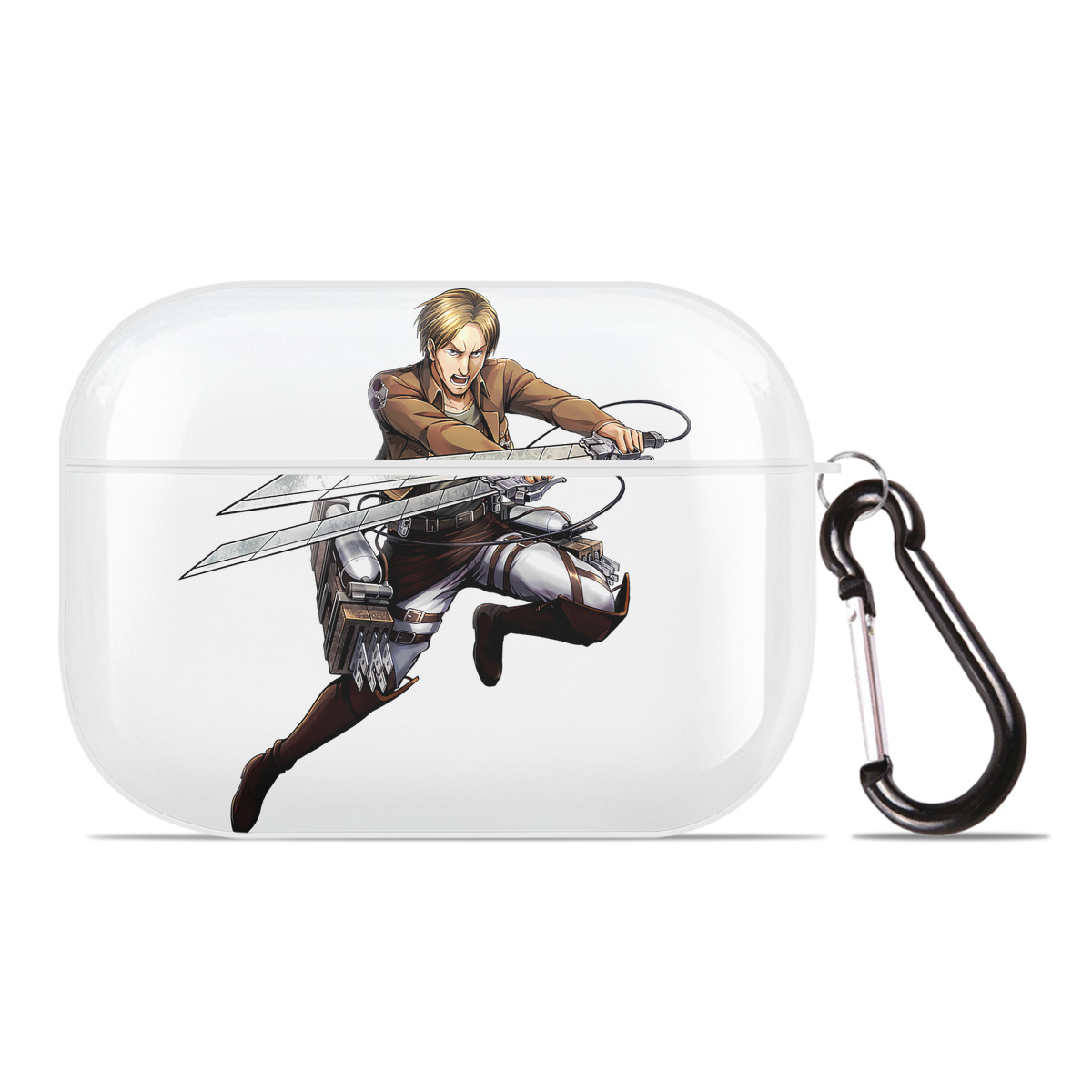 （画像用） 進撃の巨人 Attack on Titan 【AirPods Pro用】ハードシェル保護ケース 耐衝撃・防指紋・カラビナ付き商品仕様