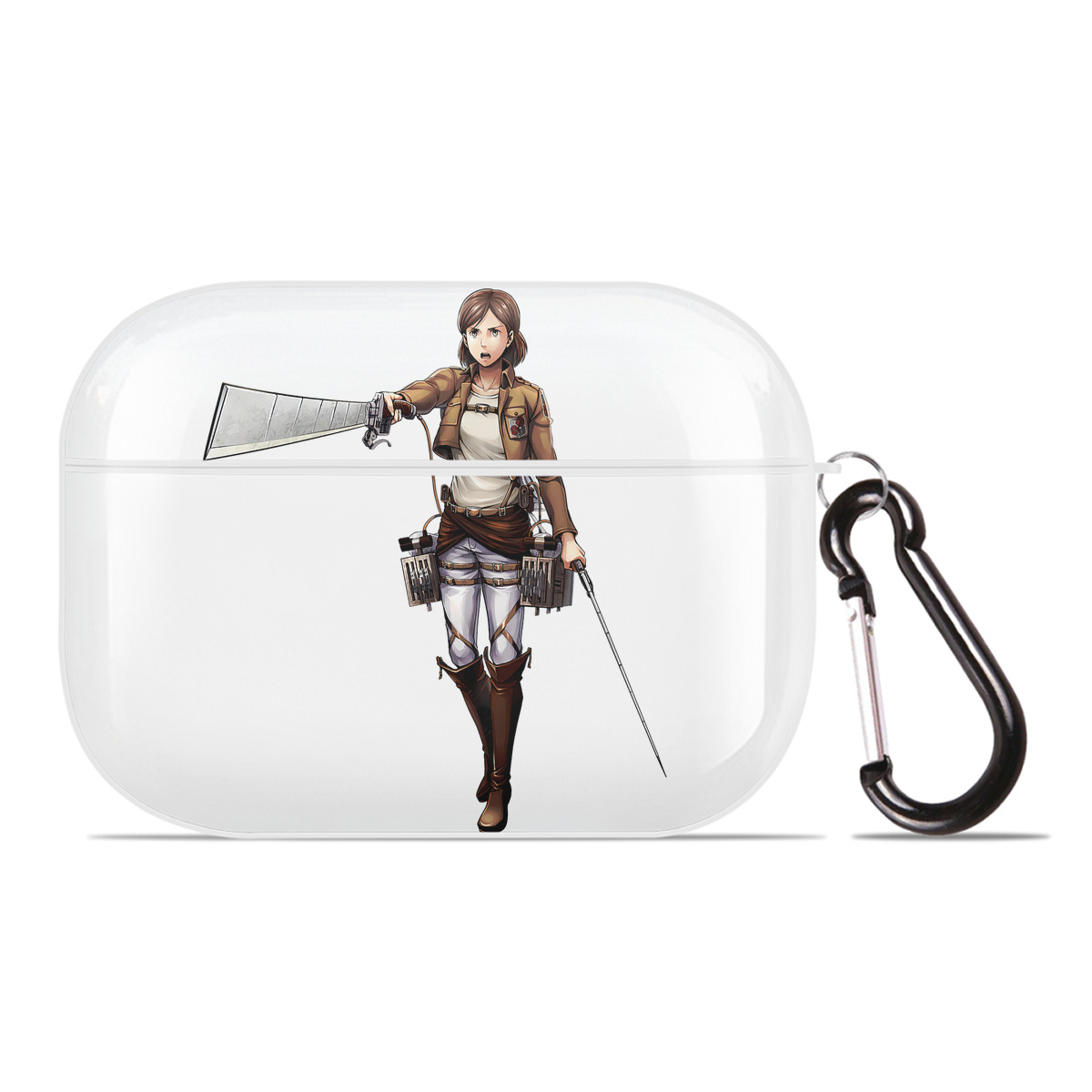 （画像用） 進撃の巨人 Attack on Titan 【AirPods Pro用】ハードシェル保護ケース 耐衝撃・防指紋・カラビナ付き商品仕様