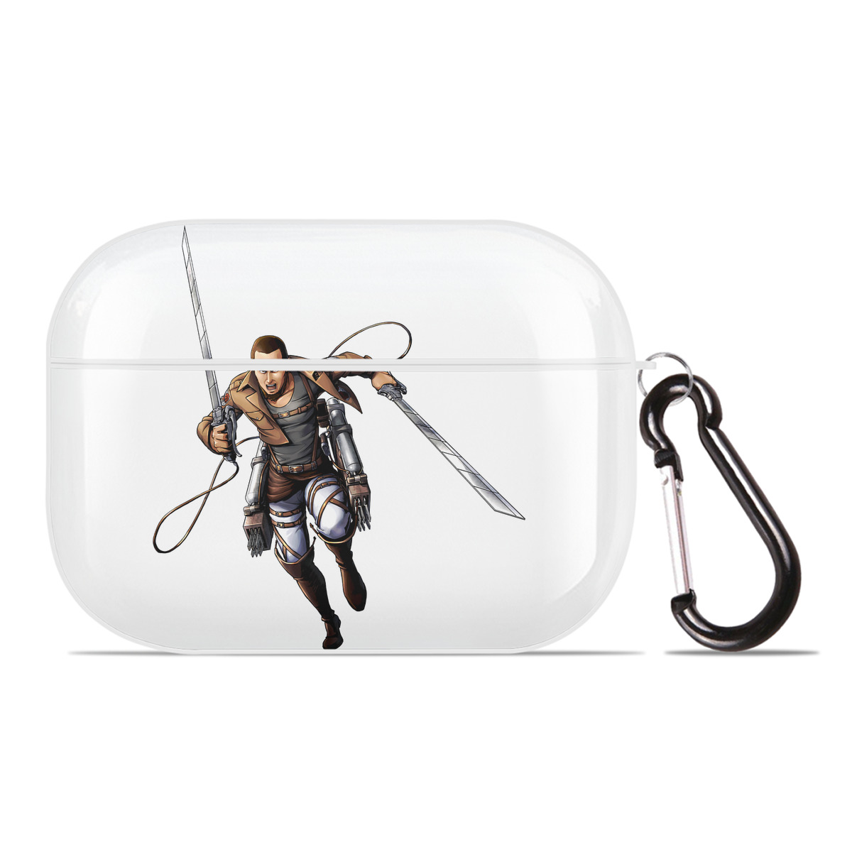（画像用） 進撃の巨人 Attack on Titan 【AirPods Pro用】ハードシェル保護ケース 耐衝撃・防指紋・カラビナ付き商品仕様