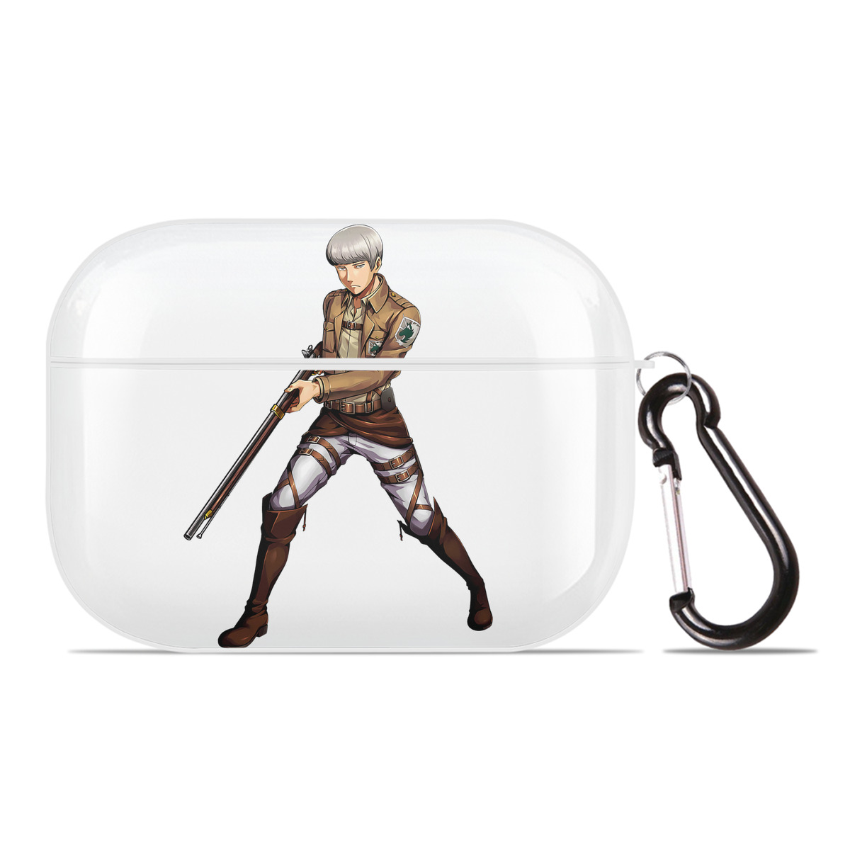 （画像用） 進撃の巨人 Attack on Titan 【AirPods Pro用】ハードシェル保護ケース 耐衝撃・防指紋・カラビナ付き商品仕様