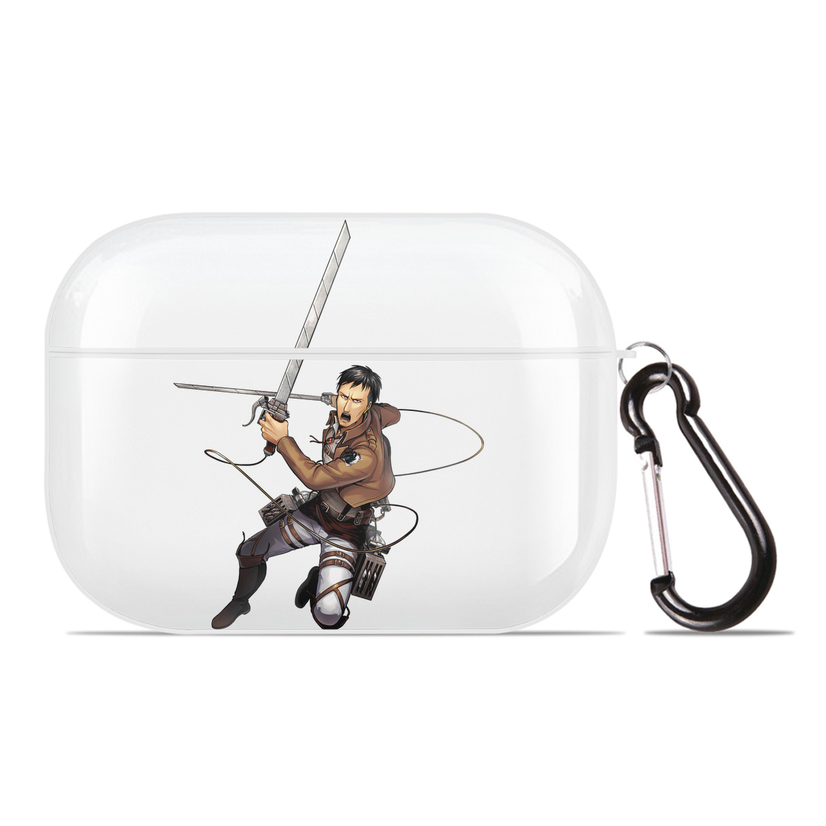 （画像用） 進撃の巨人 Attack on Titan 【AirPods Pro用】ハードシェル保護ケース 耐衝撃・防指紋・カラビナ付き商品仕様