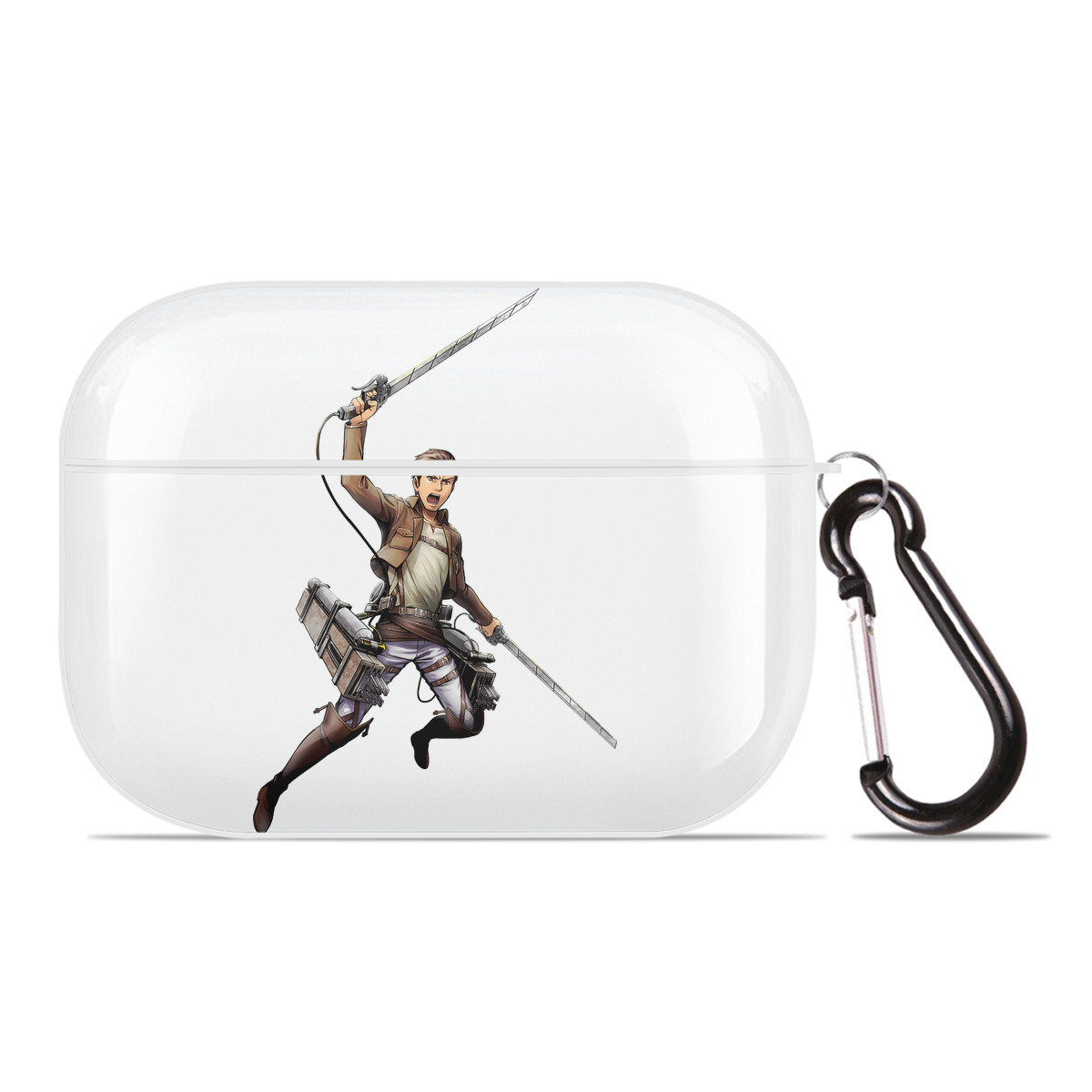（画像用） 進撃の巨人 Attack on Titan 【AirPods Pro用】ハードシェル保護ケース 耐衝撃・防指紋・カラビナ付き商品仕様