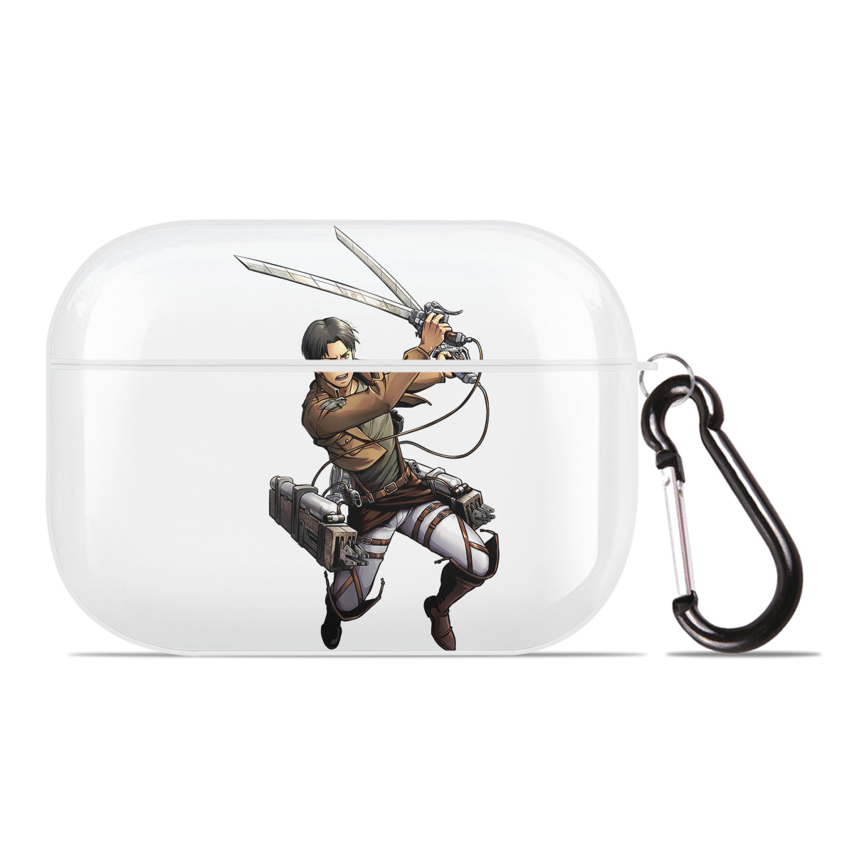 （画像用） 進撃の巨人 Attack on Titan 【AirPods Pro用】ハードシェル保護ケース 耐衝撃・防指紋・カラビナ付き商品仕様