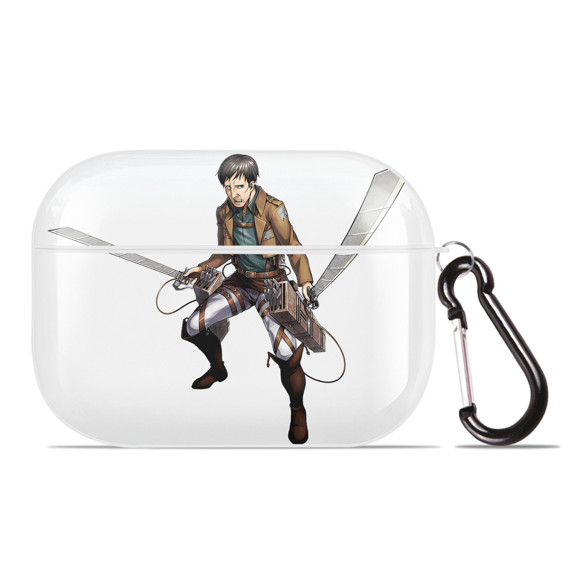 （画像用） 進撃の巨人 Attack on Titan 【AirPods Pro用】ハードシェル保護ケース 耐衝撃・防指紋・カラビナ付き商品仕様