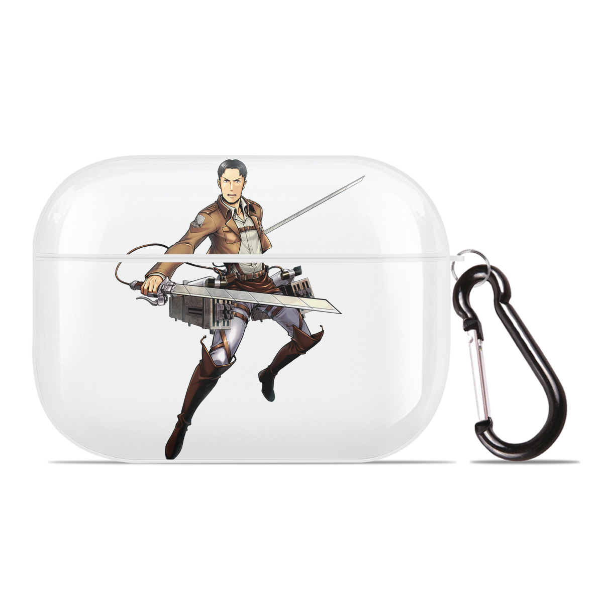 （画像用） 進撃の巨人 Attack on Titan 【AirPods Pro用】ハードシェル保護ケース 耐衝撃・防指紋・カラビナ付き商品仕様