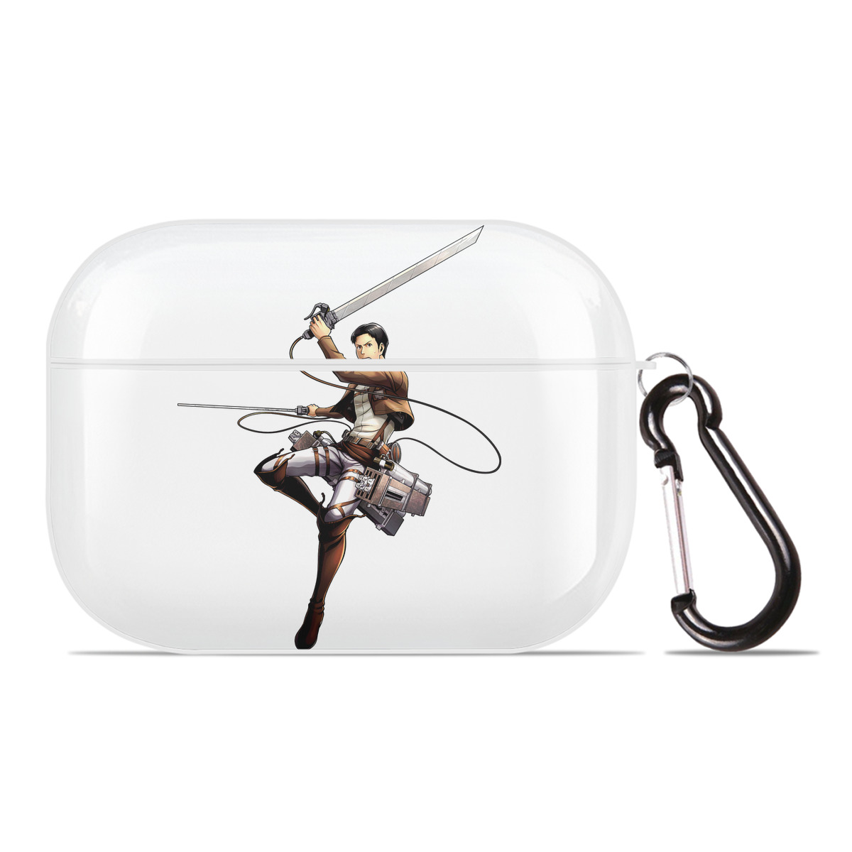 （画像用） 進撃の巨人 Attack on Titan 【AirPods Pro用】ハードシェル保護ケース 耐衝撃・防指紋・カラビナ付き商品仕様