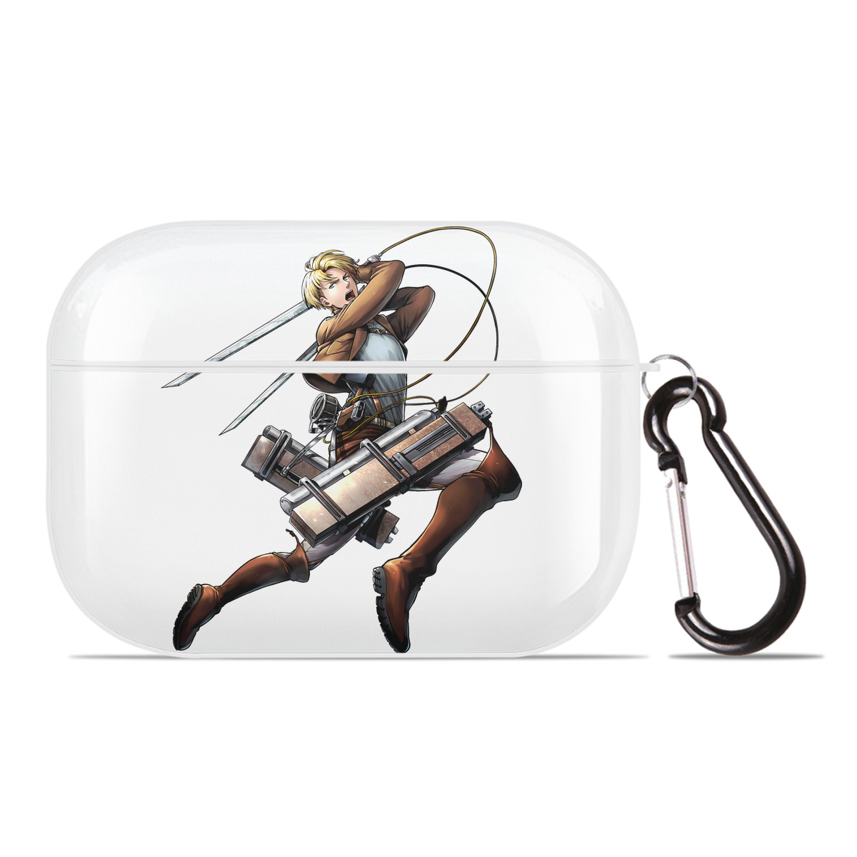 （画像用） 進撃の巨人 Attack on Titan 【AirPods Pro用】ハードシェル保護ケース 耐衝撃・防指紋・カラビナ付き商品仕様