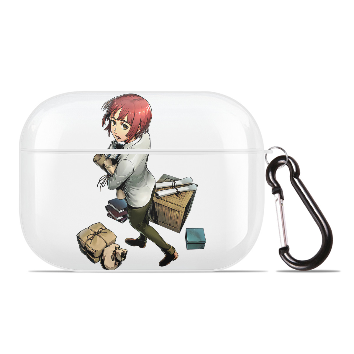 （画像用） 進撃の巨人 Attack on Titan 【AirPods Pro用】ハードシェル保護ケース 耐衝撃・防指紋・カラビナ付き商品仕様