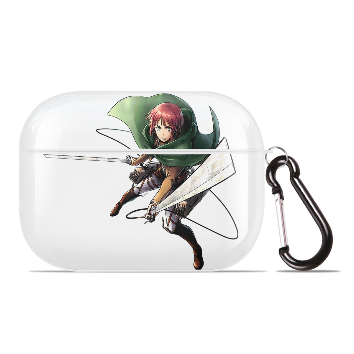 （画像用） 進撃の巨人 Attack on Titan 【AirPods Pro用】ハードシェル保護ケース 耐衝撃・防指紋・カラビナ付き商品仕様