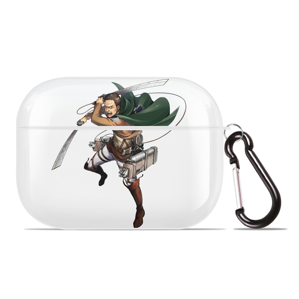 （画像用） 進撃の巨人 Attack on Titan 【AirPods Pro用】ハードシェル保護ケース 耐衝撃・防指紋・カラビナ付き商品仕様
