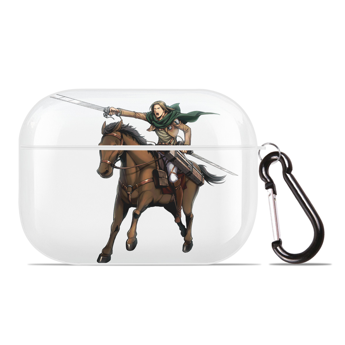 （画像用） 進撃の巨人 Attack on Titan 【AirPods Pro用】ハードシェル保護ケース 耐衝撃・防指紋・カラビナ付き商品仕様