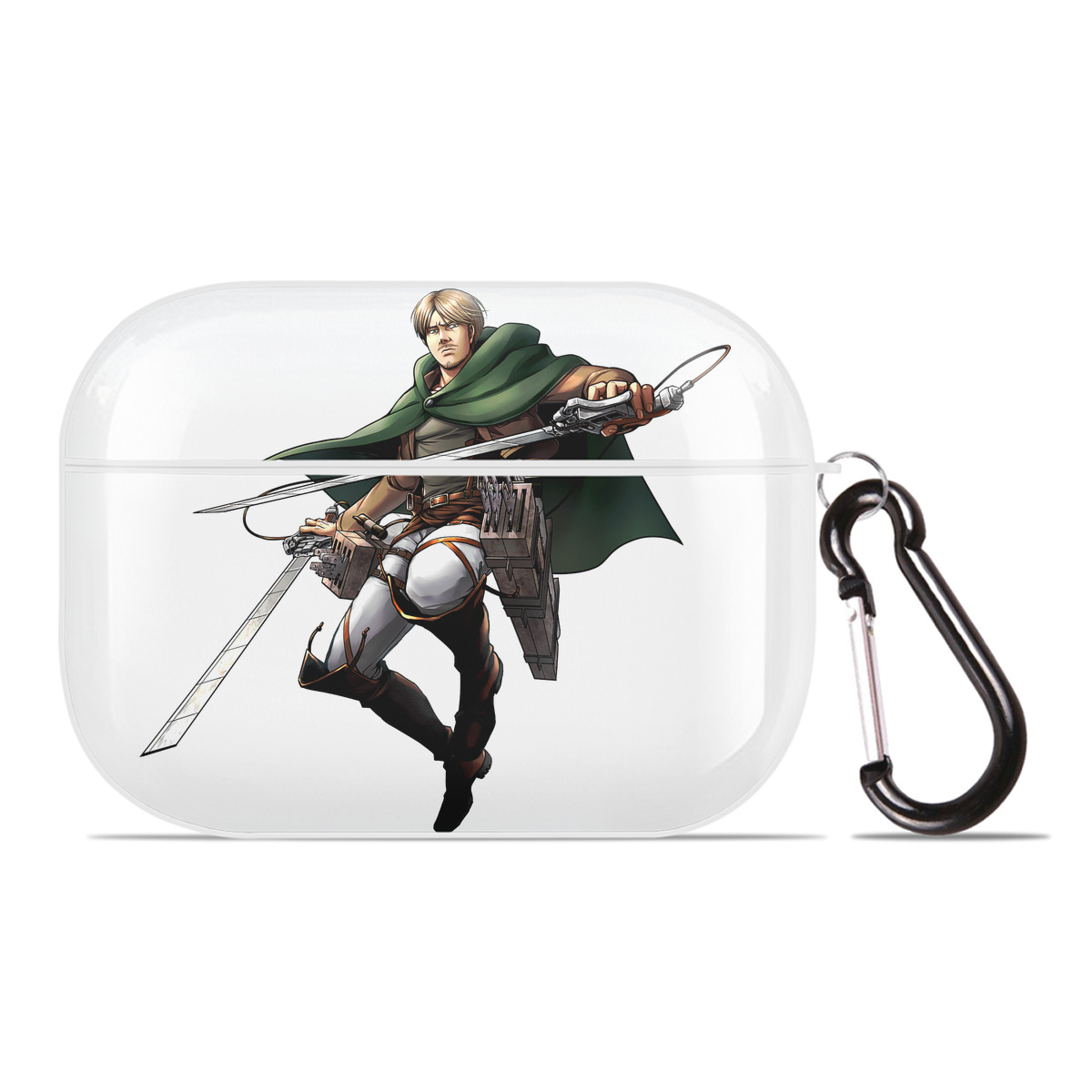 （画像用） 進撃の巨人 Attack on Titan 【AirPods Pro用】ハードシェル保護ケース 耐衝撃・防指紋・カラビナ付き商品仕様