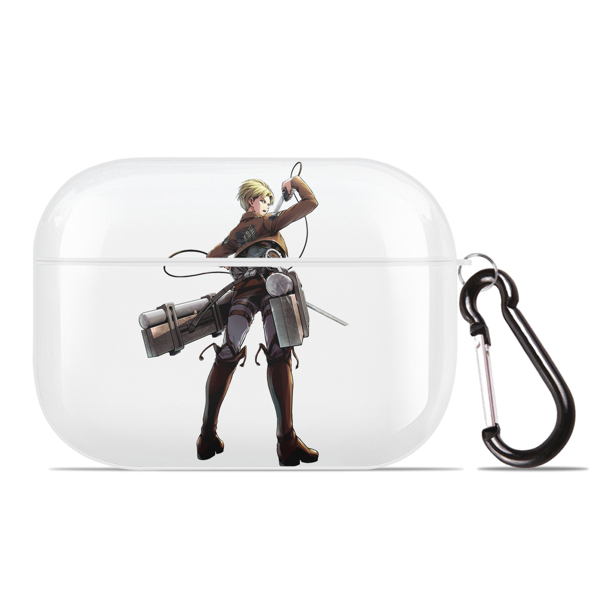 （画像用） 進撃の巨人 Attack on Titan 【AirPods Pro用】ハードシェル保護ケース 耐衝撃・防指紋・カラビナ付き商品仕様