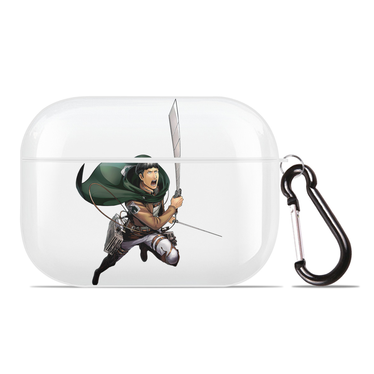 （画像用） 進撃の巨人 Attack on Titan 【AirPods Pro用】ハードシェル保護ケース 耐衝撃・防指紋・カラビナ付き商品仕様